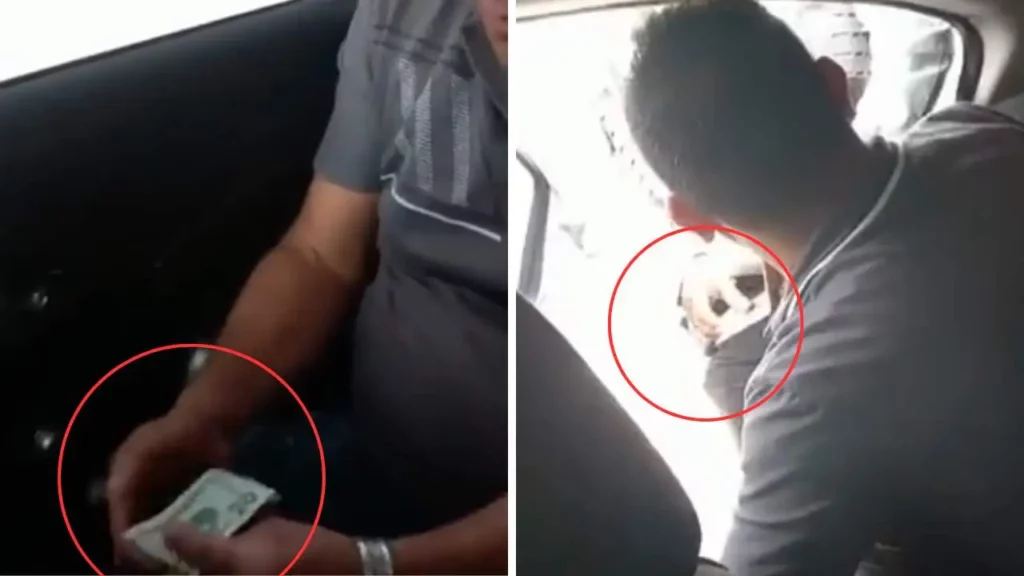 Captan a elemento de la Guardia Nacional pidiendo ‘mordida’ a migrantes