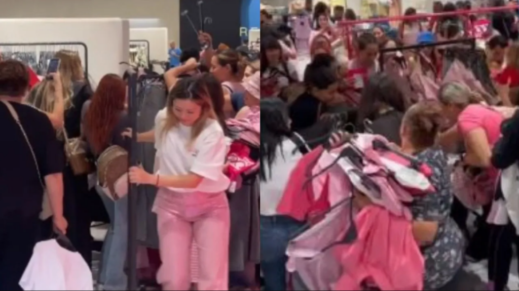 Mujeres pelean por colección de Barbie en Zara