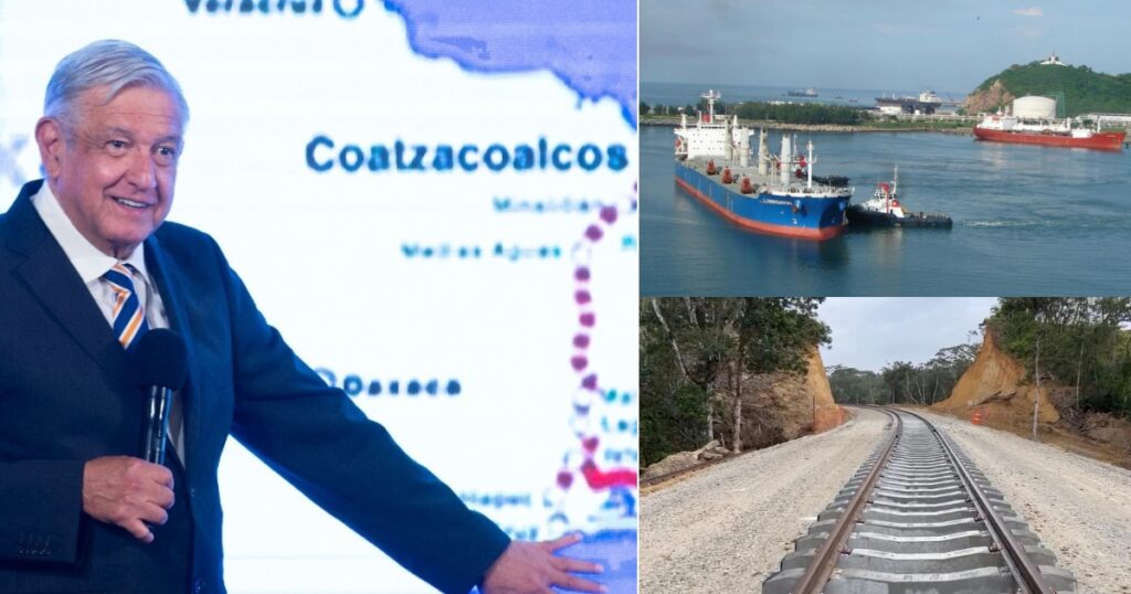 AMLO supervisa la zona ferrocarrilera del Corredor Interoceánico en Oaxaca