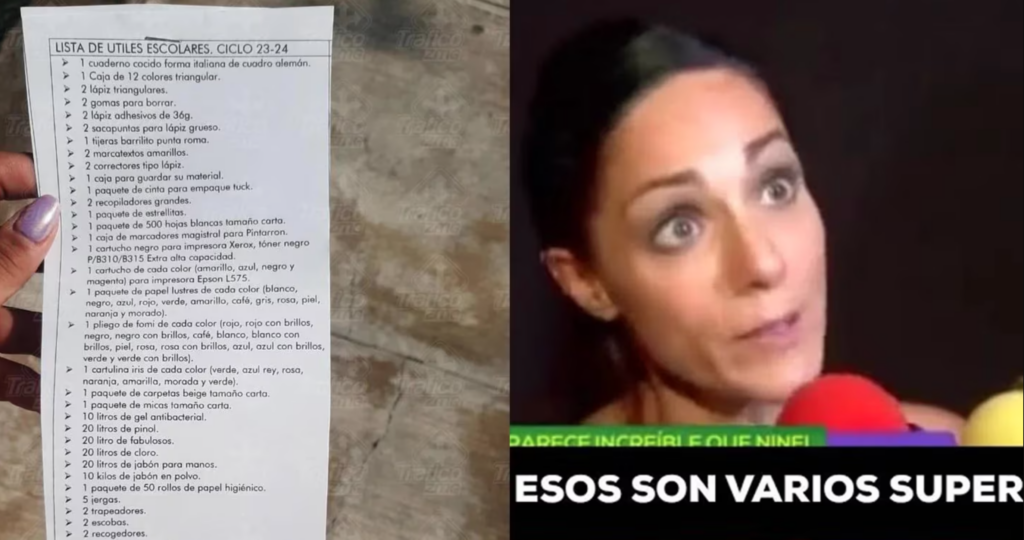 Lista de útiles escolares que indignó y se volvió viral