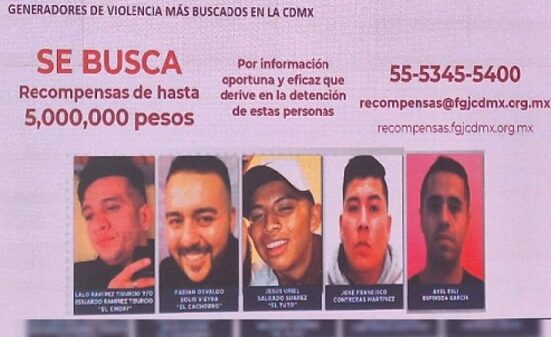Ofrecen hasta 5 mdp por líderes de La Unión Tepito; estos son los criminales
