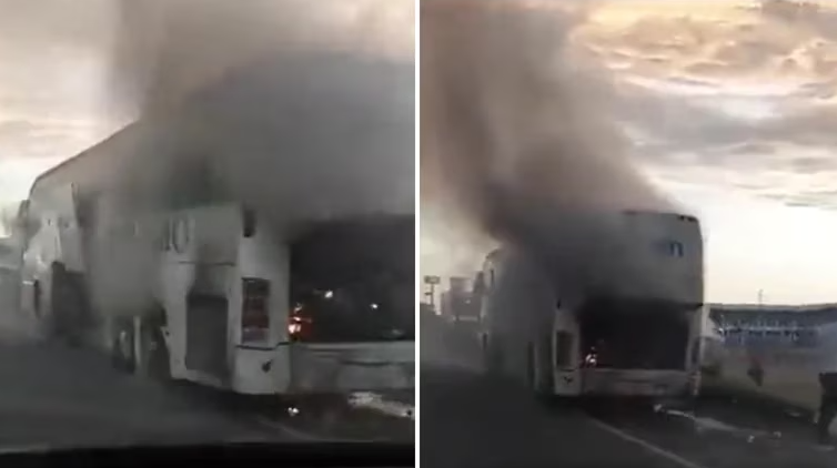 Autobús que transportaba a un equipos infantil de fútbol se incendia en Tabasco; pasajeros salieron a tiempo