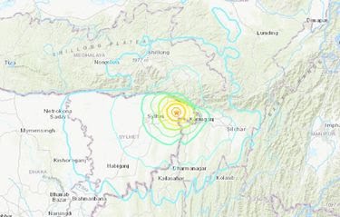 Se registra sismo de magnitud 5.5 en frontera entre la India y Bangladesh