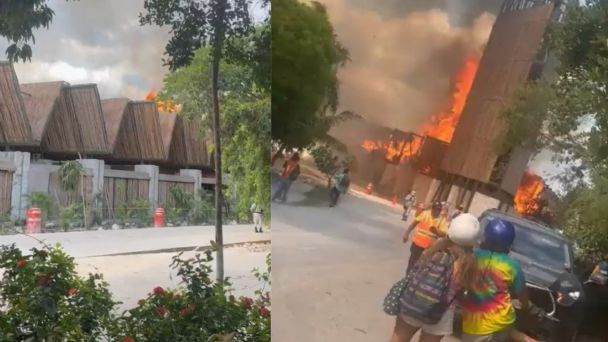 Se incendia palapa de Parque del Jaguar, proyecto del Tren Maya en Tulum