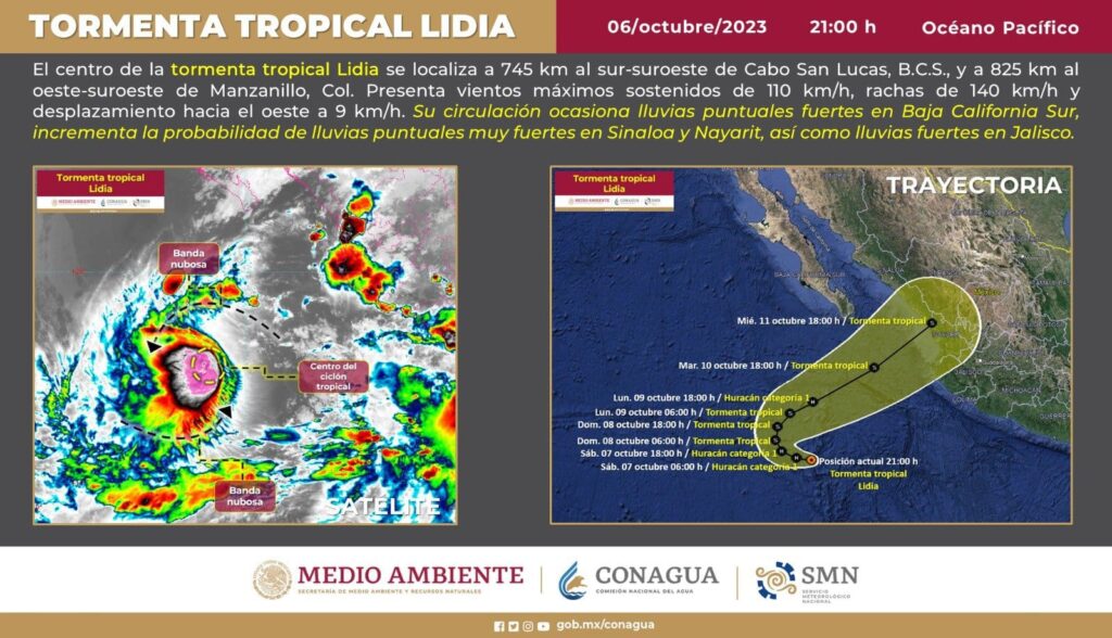 Se espera incremento en las lluvias por presencia de huracán