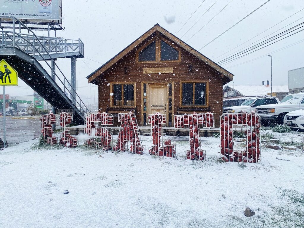 Se registra primera precipitación de nieve en Pueblo Nuevo