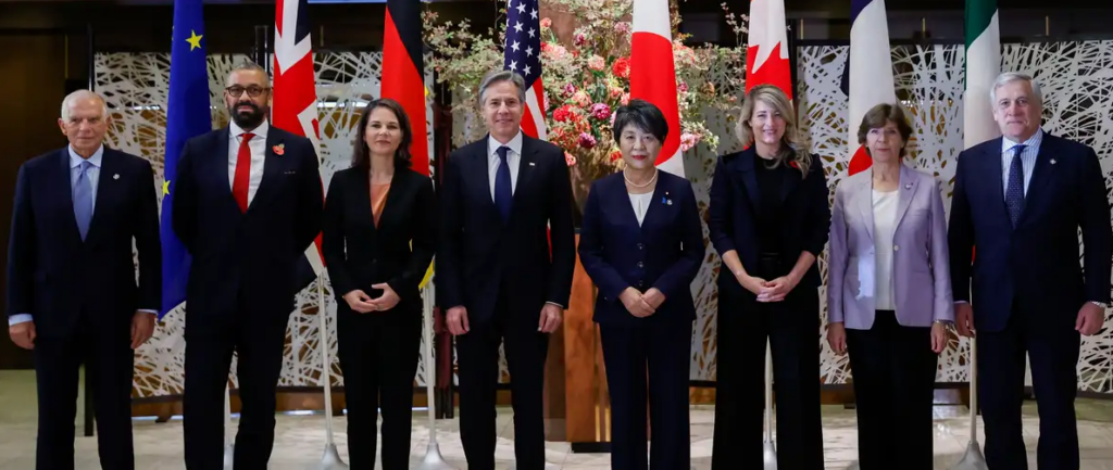 Ministros del G7 piden una pausa humanitaria en Gaza