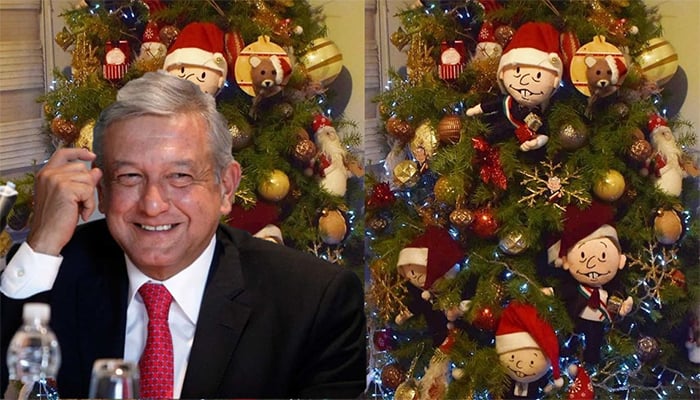 ¿Navidad del Bienestar? Viralizan árbol de navidad con AMLITOS