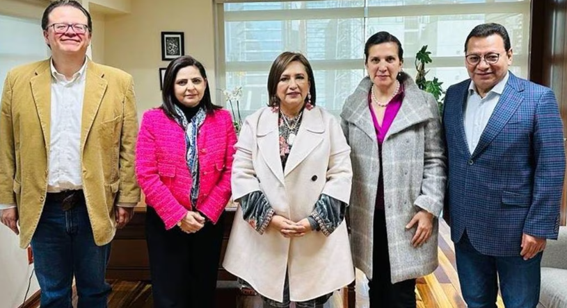 Xóchitl Gálvez se reúne con los magistrados del TEPJF; se ausenta Rodríguez Mondragón