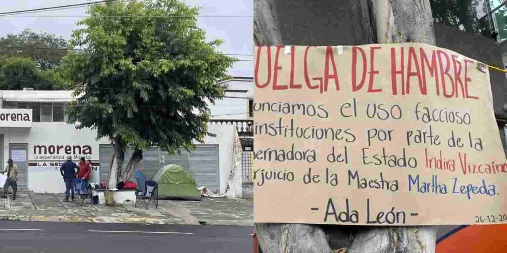 Militantes de Morena en Colima hacen huelga de hambre por imposición de candidatos