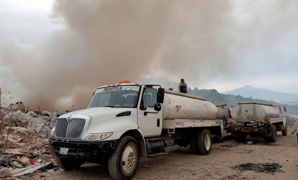 Escuelas suspenden clases tras incendio en Tlaxcala