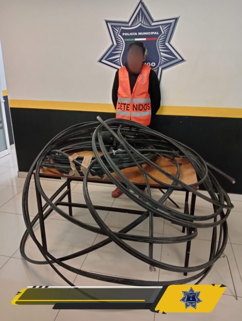 Robaban cable de cobre cuando les cayó la policía