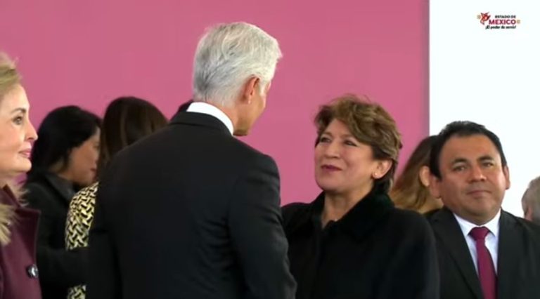 Reaparece Alfredo del Mazo junto a Delfina Gómez tras dejar el gobierno del Edomex