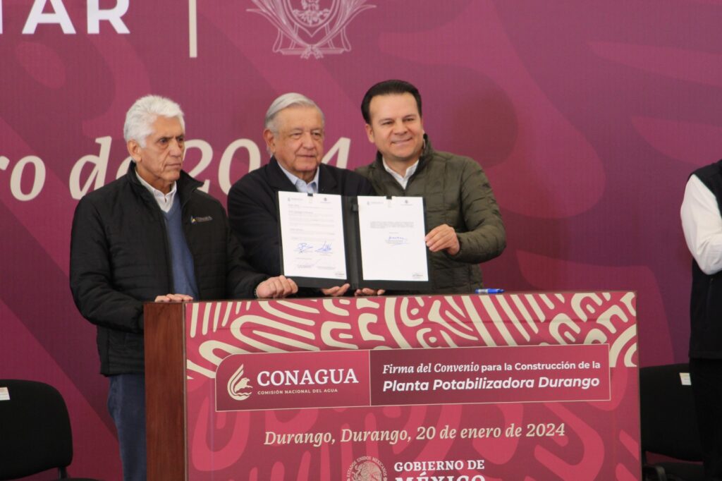 Buenas noticias, AMLO anuncia la construcción de la potabilizadora de agua para Durango