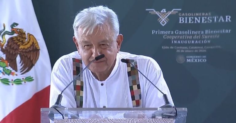 AMLO inaugura la primera gasolinera del Bienestar en Campeche; prometen mejor precio
