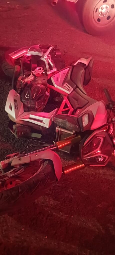 Derrapó en su moto y perdió la vida