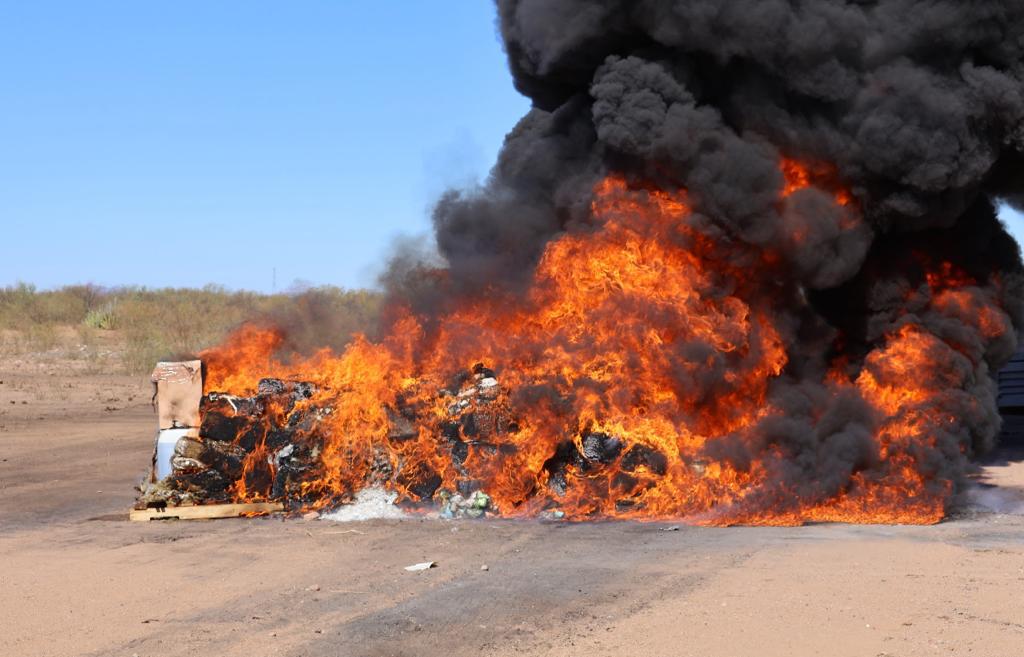 FGR destruye droga, vehículos blindados y máquinas tragamonedas en Sonora