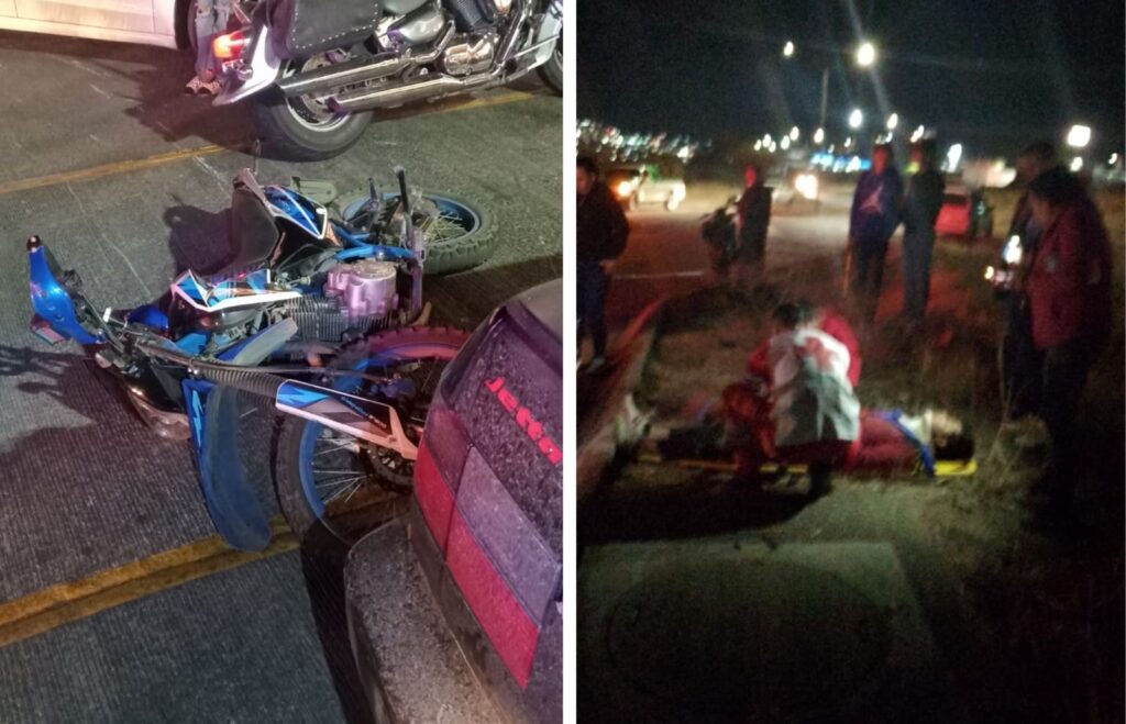Cinco lesionados en 3 accidentes de moto, 2 graves