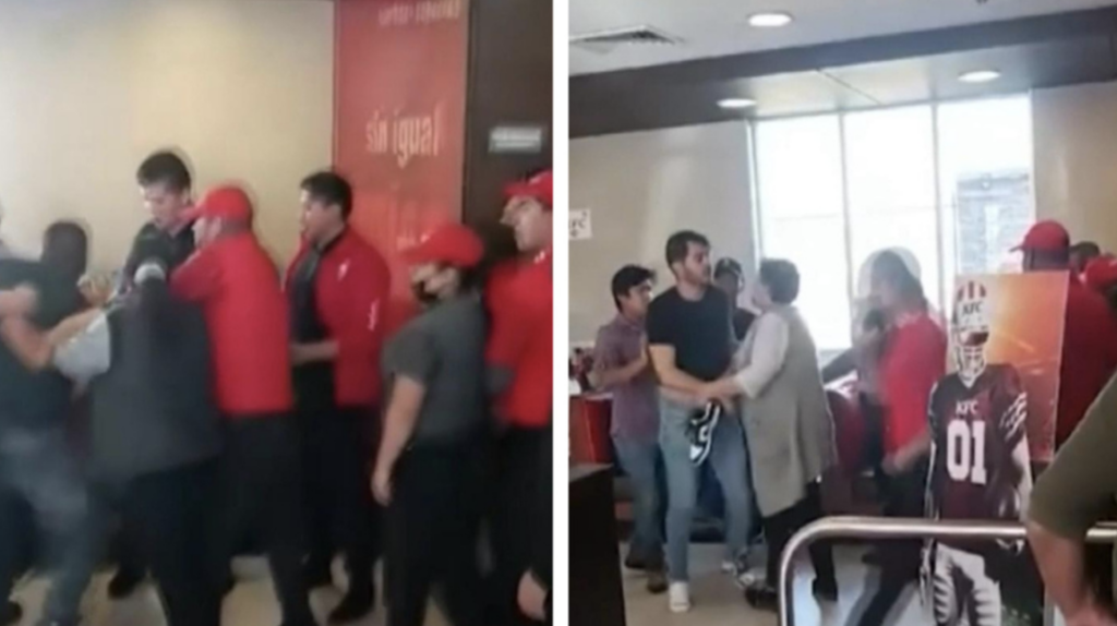 Hombre enfurece en KFC y ataca a los empleados: lo llaman “Lord Pollito”