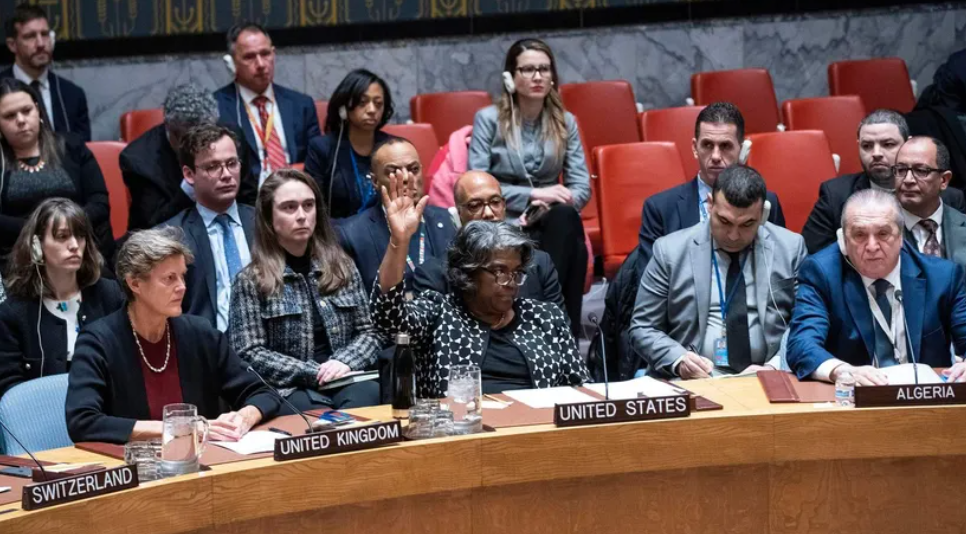 Por tercera ocasión, Estados Unidos veta resolución de la ONU para un alto al fuego en Gaza