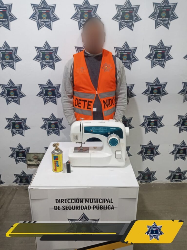 Robó máquina de coser a la mujer