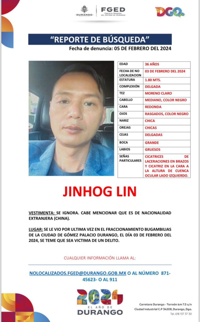 Reportaron desaparecido a un oriental