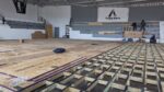 Avanzan trabajos en cancha de básquetbol