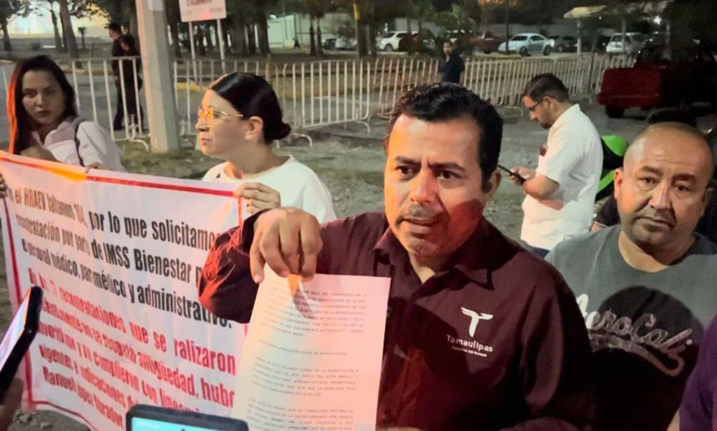 Trabajadores del sector salud en Tamaulipas exigen a AMLO pronta basificación