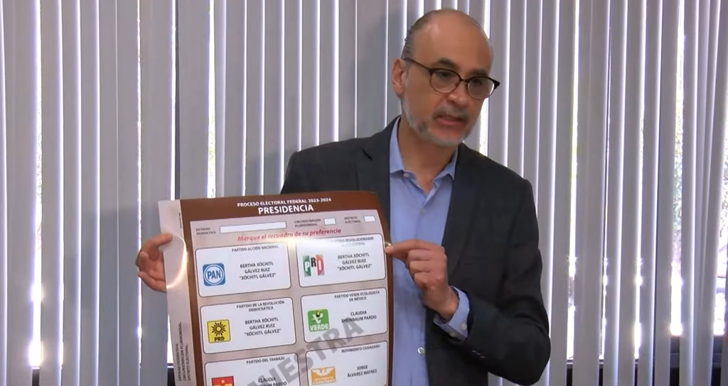 INE presenta boleta presidencial y acta de escrutinio para las elecciones