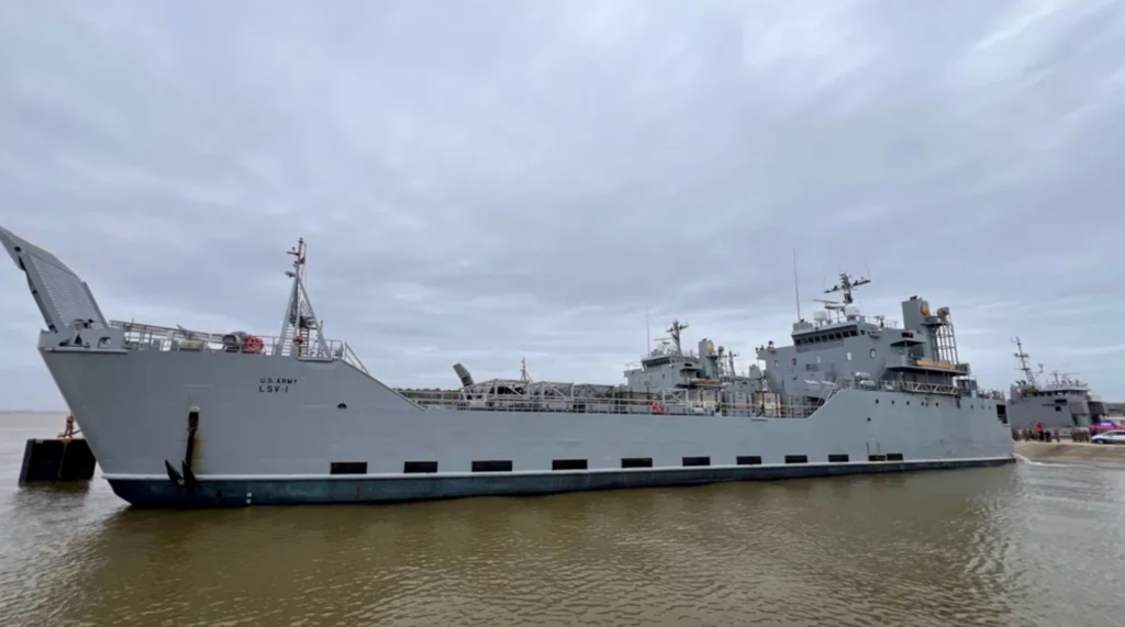 Estados Unidos envía un barco a Gaza para construir un puerto de descarga para ayuda humanitaria