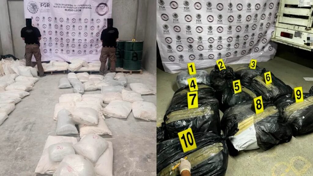 Desmantelan narcolaboratorio en Nuevo León con más de media tonelada de metanfetamina