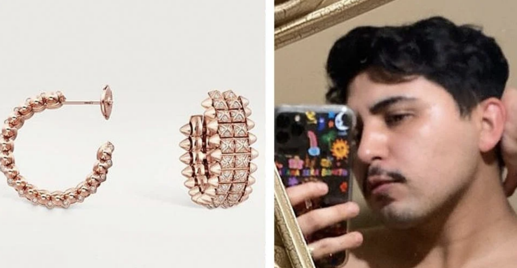 Un tuitero mexicano gana batalla legal a Cartier y se queda con aretes de oro y diamantes por solo 237 pesos