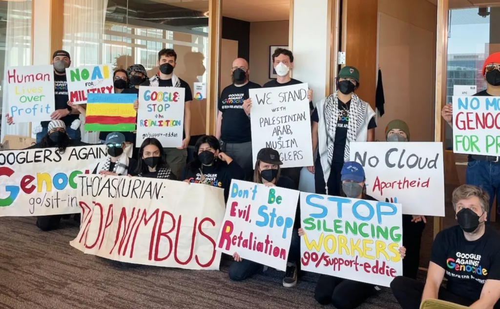 Exempleados de Google alegan que sus despidos por oponerse a contratos con Israel fueron injustificados y violaron la ley