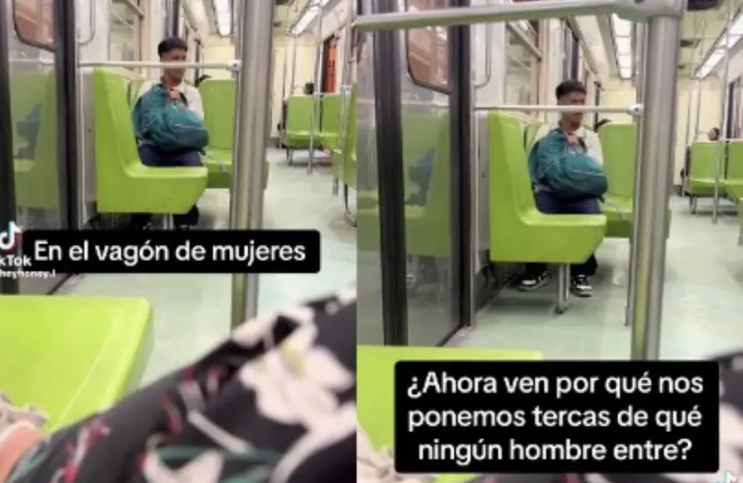 Capturan a individuo cometiendo un acto inapropiado en el vagón exclusivo para mujeres del Metro