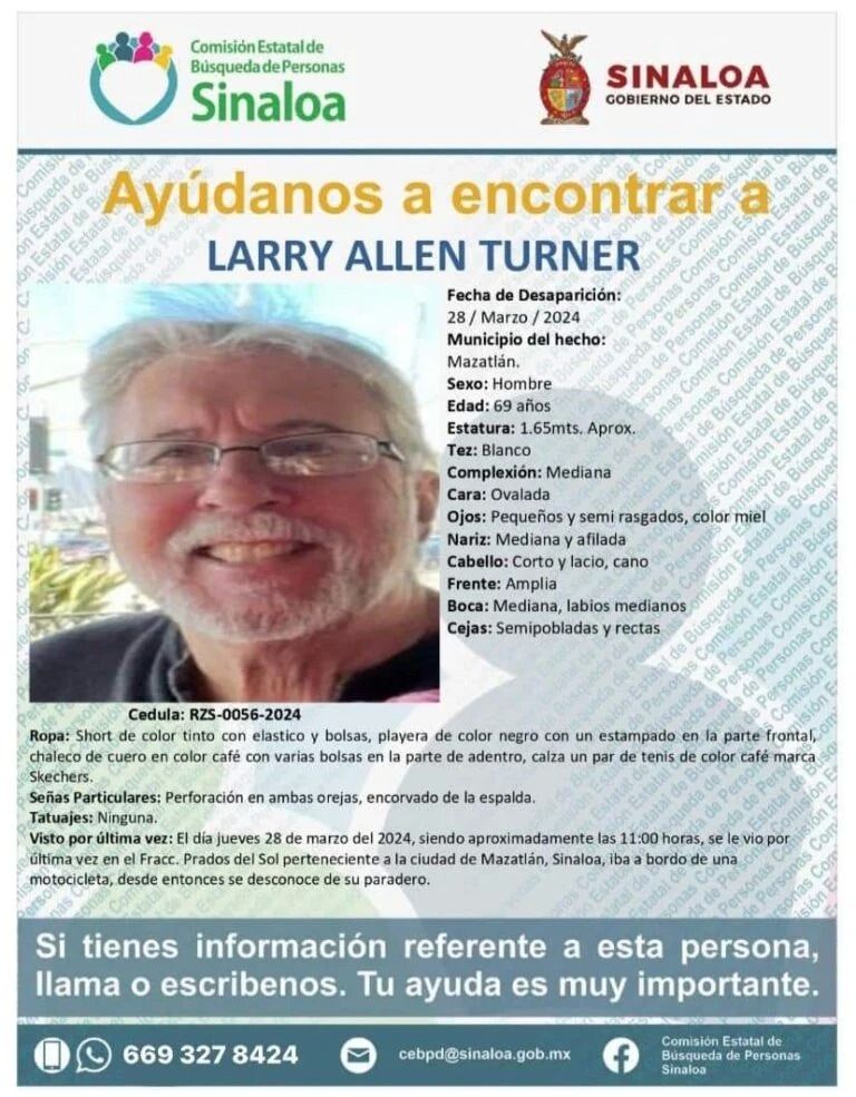Encuentran sin vida a estadounidense desaparecido en Mazatlán