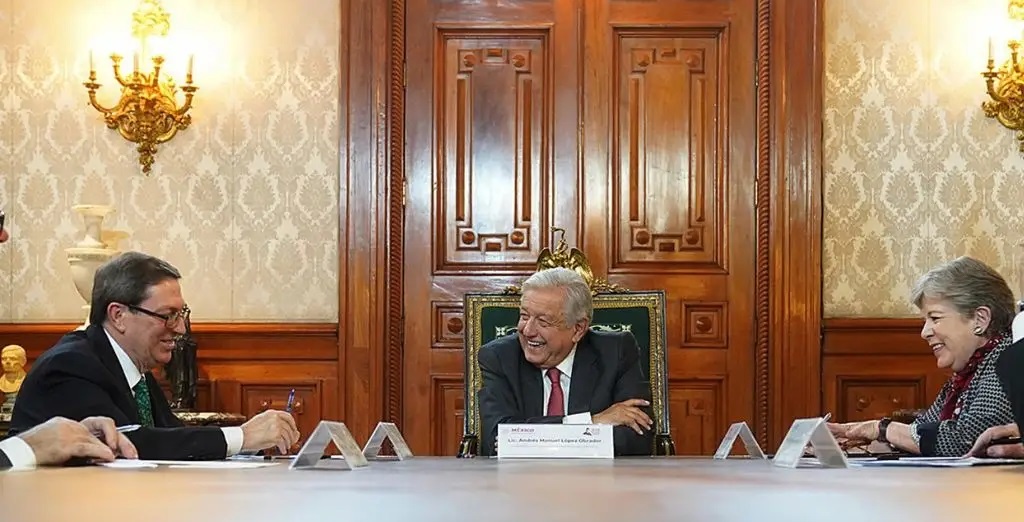 AMLO y el canciller cubano, Bruno Rodríguez, se reúnen en Palacio Nacional