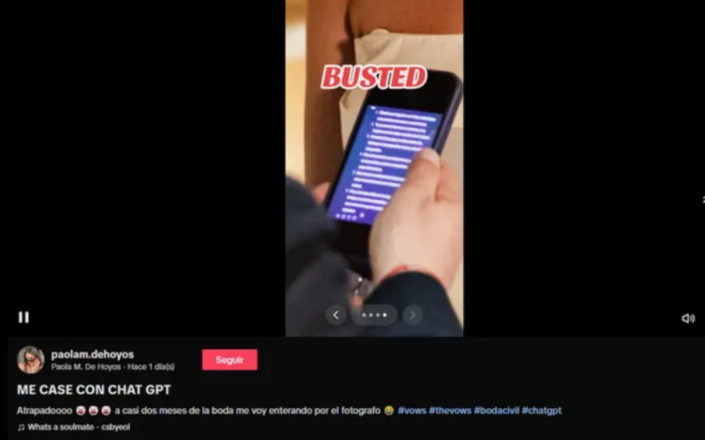 Mujer descubre que su esposo escribió los votos de su boda con inteligencia artificial