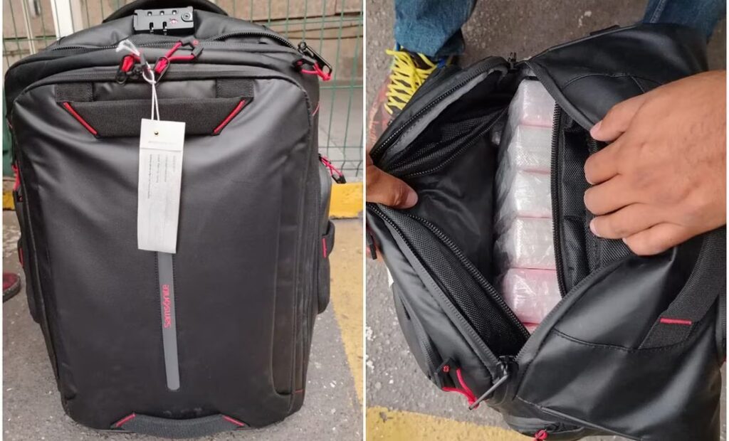 Detienen en el AICM a 3 hombres que intentaban trasladar 21 kilos de cocaína a Madrid