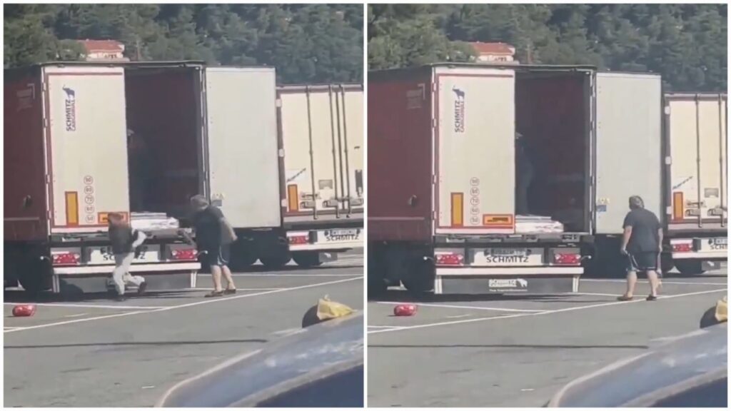 Camionero baja a latigazos a mujeres migrantes que transportaba en un remolque