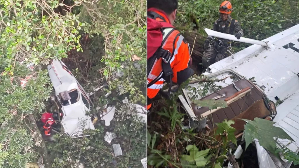 Socorristas localizan aeronave con dos cadáveres en el interior