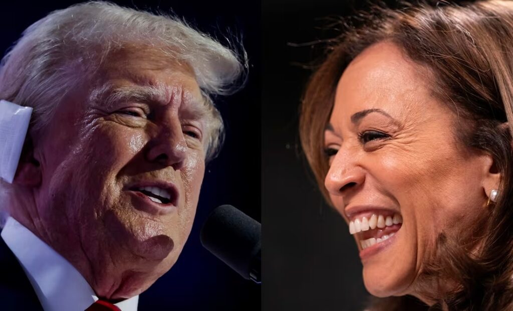 Kamala Harris aventaja a Trump en algunos estados clave, revela encuesta