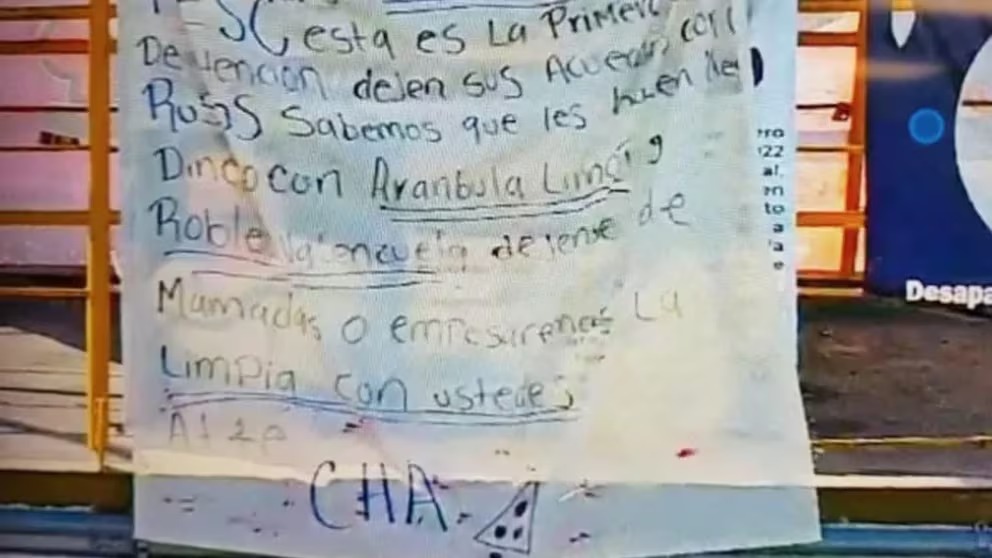 Los Chapitos colocan narcomanta contra Los Rusos de El Mayo y agentes de seguridad en Mexicali