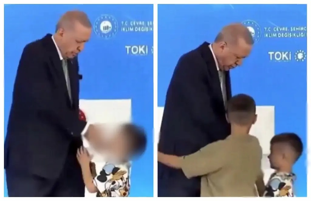 VIDEO: Presidente de Turquía da cachetada a niño por no besarle la mano