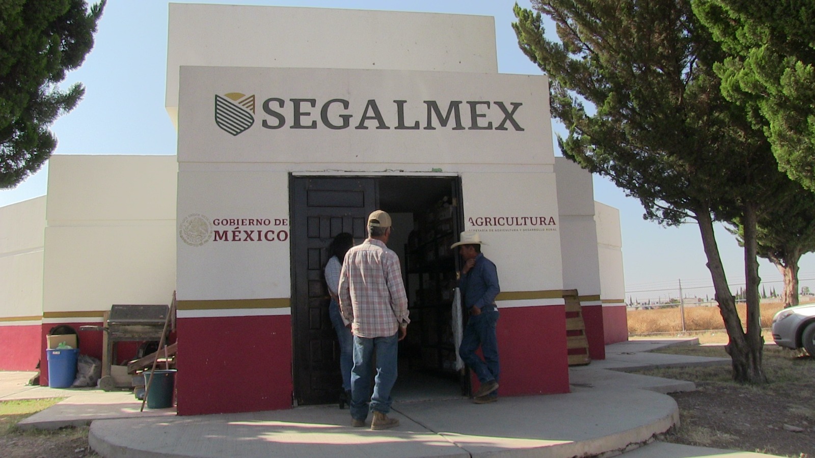 Centro de acopio Segalmex con granos básicos cosechados por pequeños productores