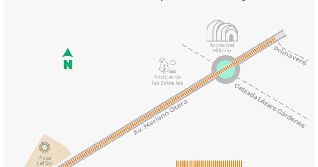 Anuncian modificaciones temporales en rutas del transporte público por carrera en Zapopan