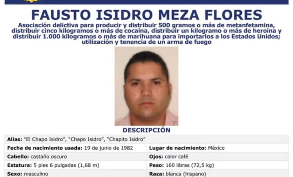 EU incluye a ‘El Chapo Isidro’ en la lista de los 10 hombres más buscados del FBI