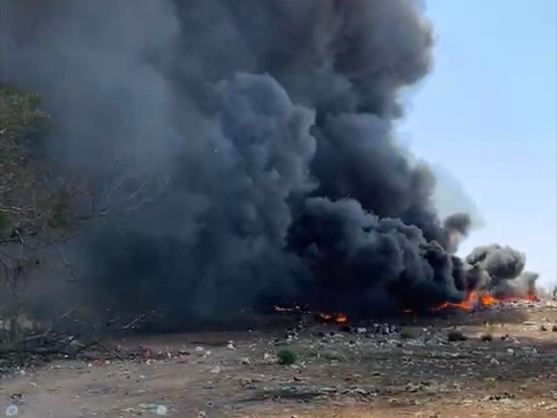 Alerta ambiental en Ruiz. Incendio en el basurero municipal afecta la calidad del aire