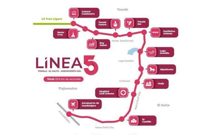 Así será la Línea 5 del tren eléctrico