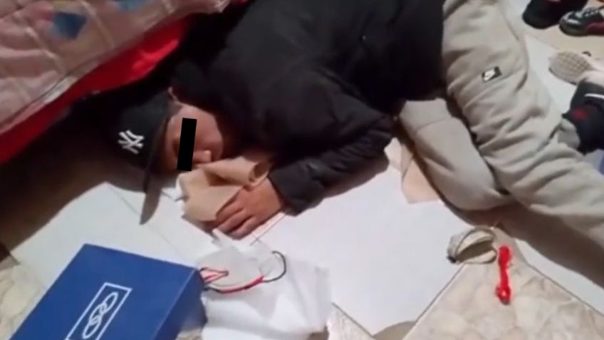 VIDEO: Ladrón entra a robar y lo encuentran dormido en el suelo; era buscado por agresión a su pareja