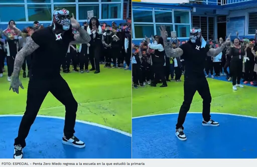 Penta desata la locura en su visita a su antigua escuela en Ecatepec.